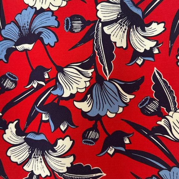 J. Crew Red and Blue Floral Skirt - Picture 4 of 7